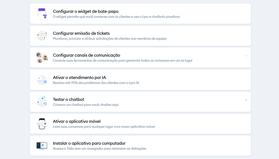 configurações para automatização de mensagens para atendimento ao cliente